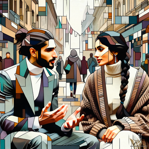 یک زن و یک مرد, صحبت کردن, خیابان