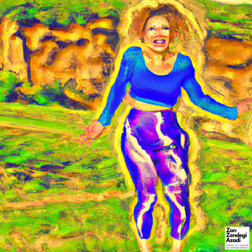 یک زن, خندیدن, چشم‌انداز