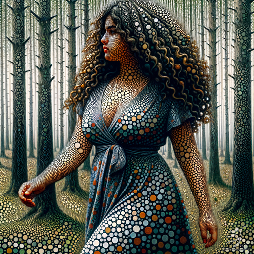 One woman, Walking, Forest
