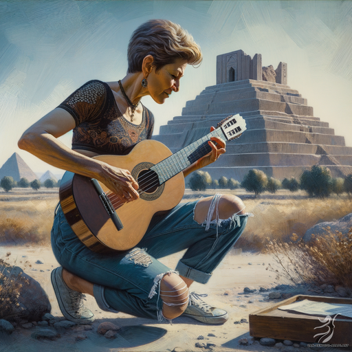 یک زن, ساز زدن, چشم‌انداز
