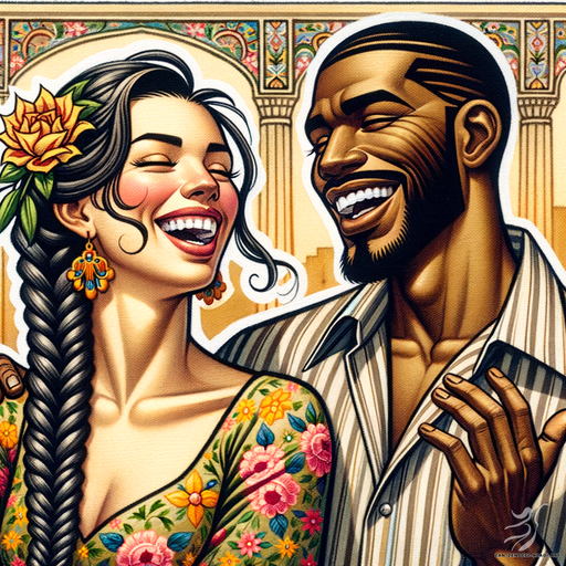 یک زن و یک مرد, خندیدن, خیابان