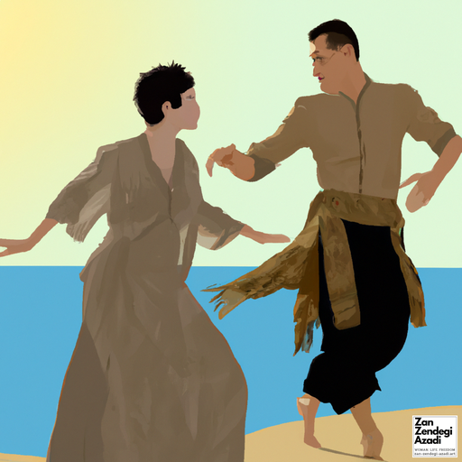 یک زن و یک مرد, رقصیدن, ساحل