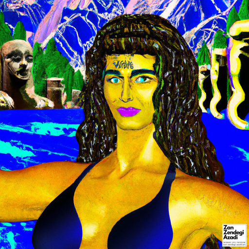 یک زن, شنا کردن, جنگل