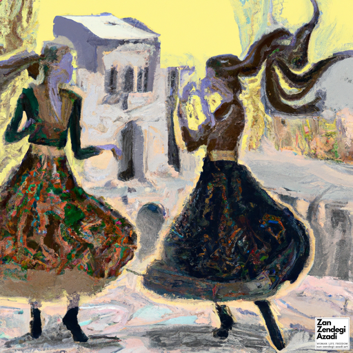 دو زن, خندیدن, خیابان