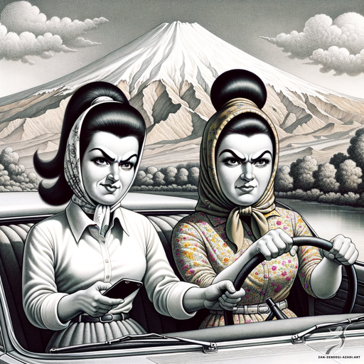 دو زن, رانندگی, چشم‌انداز