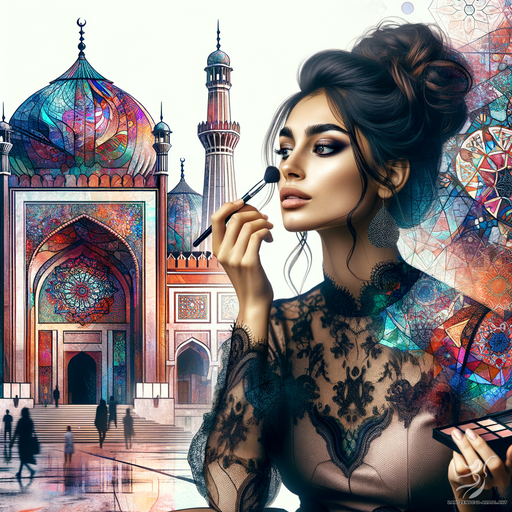 یک زن, آرایش کردن, خیابان