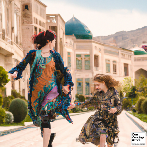دو زن و یک کودک, دویدن, خیابان