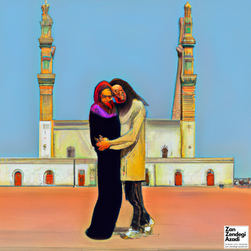 یک زن و یک مرد, در آغوش گرفتن, خیابان