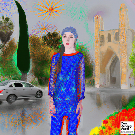 یک زن, ایستادن, خیابان