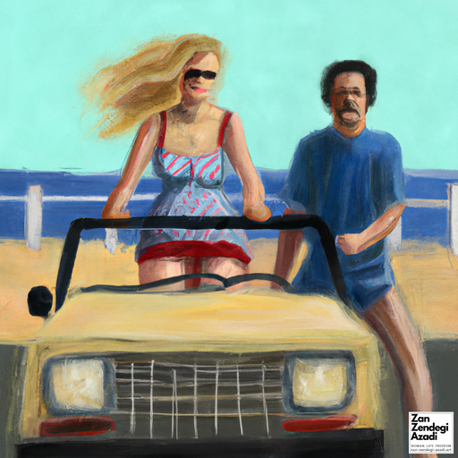 یک زن و یک مرد, app.driving-motor, ساحل