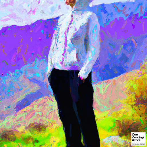 یک زن, ایستادن, کوه