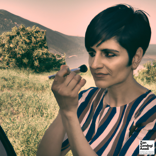 یک زن, آرایش کردن, چشم‌انداز