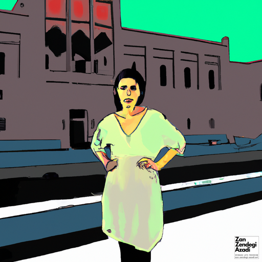 یک زن, ایستادن, خیابان