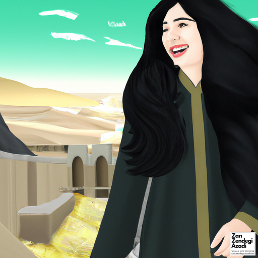 یک زن, خندیدن, چشم‌انداز