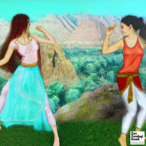 دو زن, ورزش کردن, چشم‌انداز