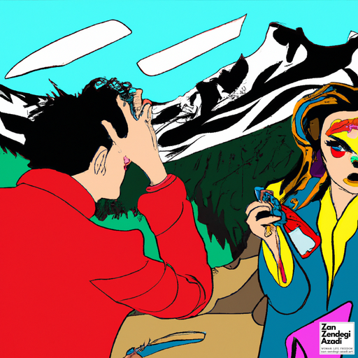 یک زن و یک مرد, آرایش کردن, کوه