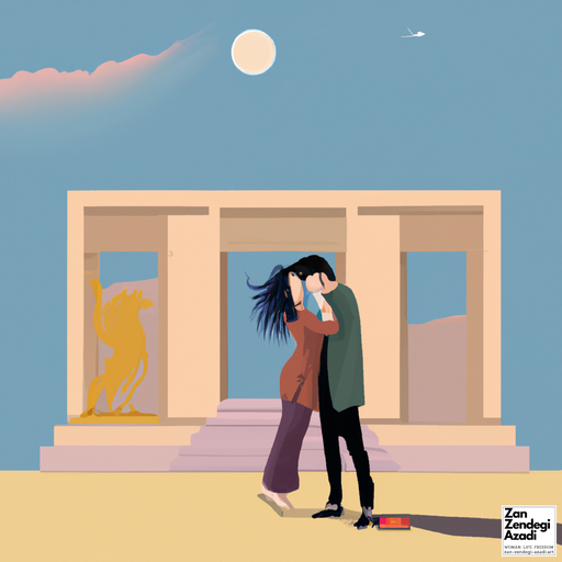 یک زن و یک مرد, بوسیدن, خیابان