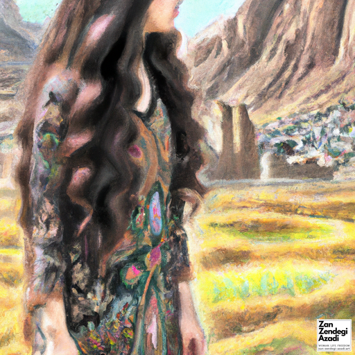 یک زن, ایستادن, کوه