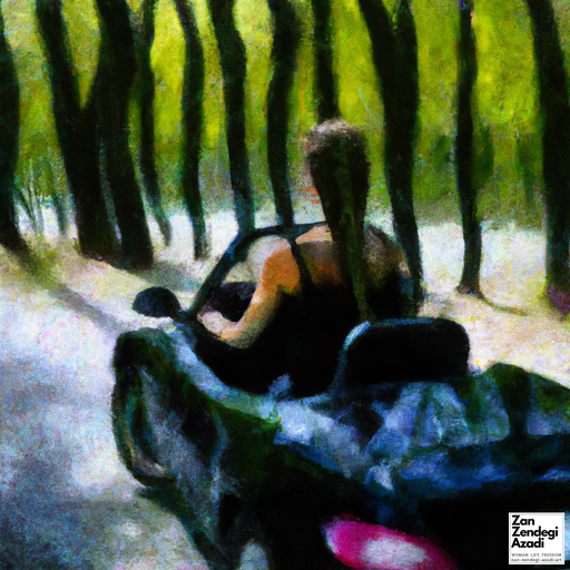 یک زن, app.driving-motor, جنگل